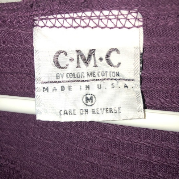 CMC by Color Me Cotton purple Long Cardigan Sweater with V-Neck- gently worn. - Picture 4 of 8